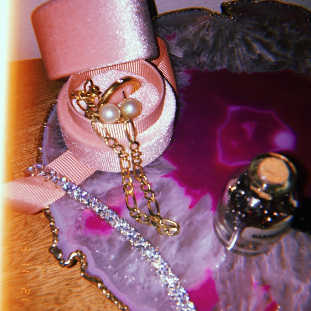 925 Gold Plated Antique Pearl Earrings